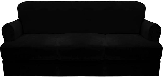 CUCRAF T Cushion Sofa Cover 4 Piece Slipcovers, Soft Thick Velvet Couch Cover