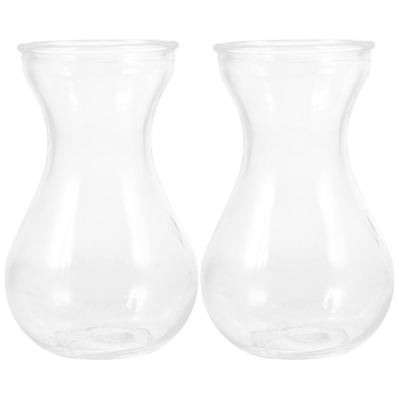 Yardenfun Transparent Glass Craft Vase 5.11X3.54X2.75In Small Flower Container Decorative Planter Inserts for Home Table and Wedding Centerpieces