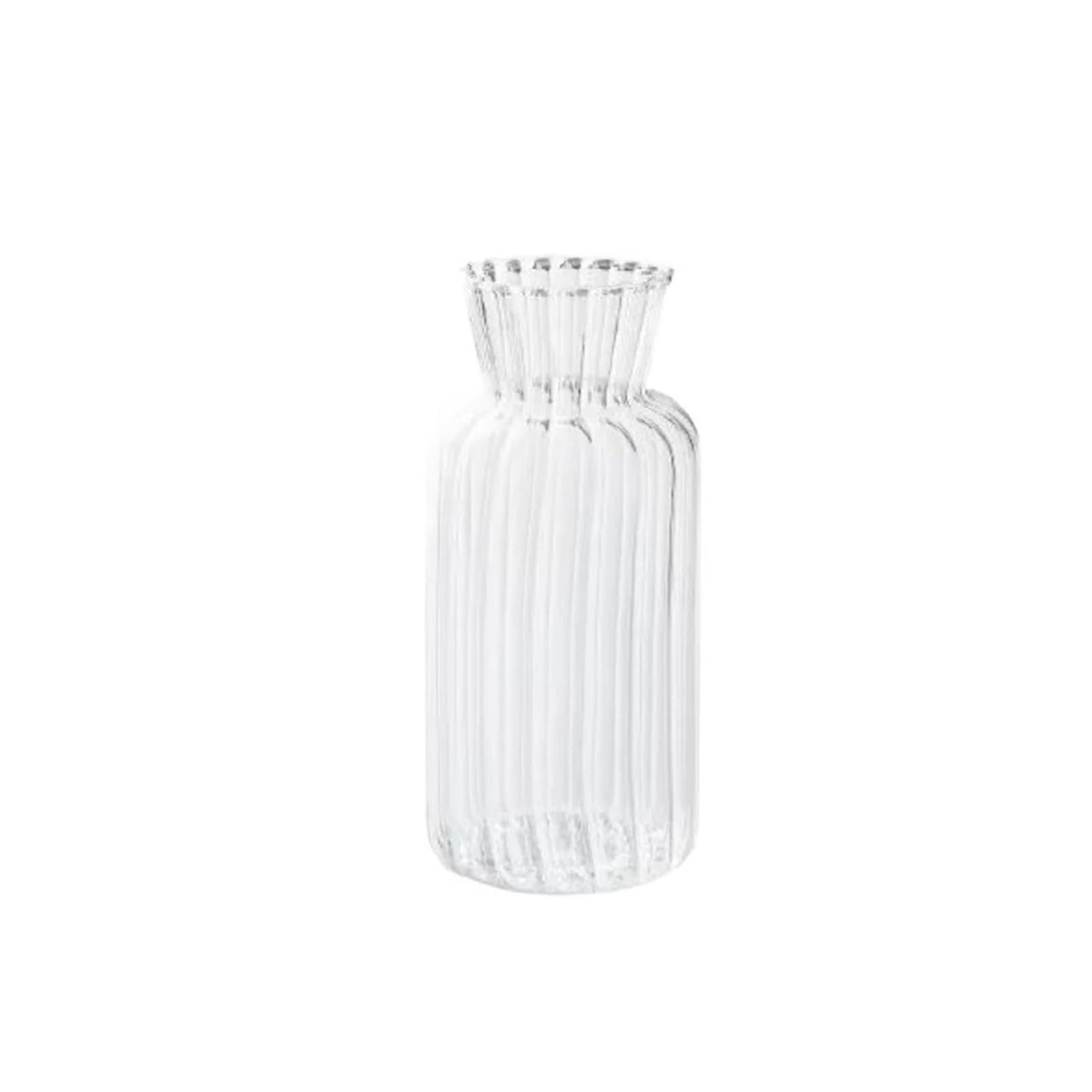 Transparent Hydroponic Vases Container Bottle Plant Arrangement Glass Table Creative Terrarium Flower Pot(4.5X13X6CM)