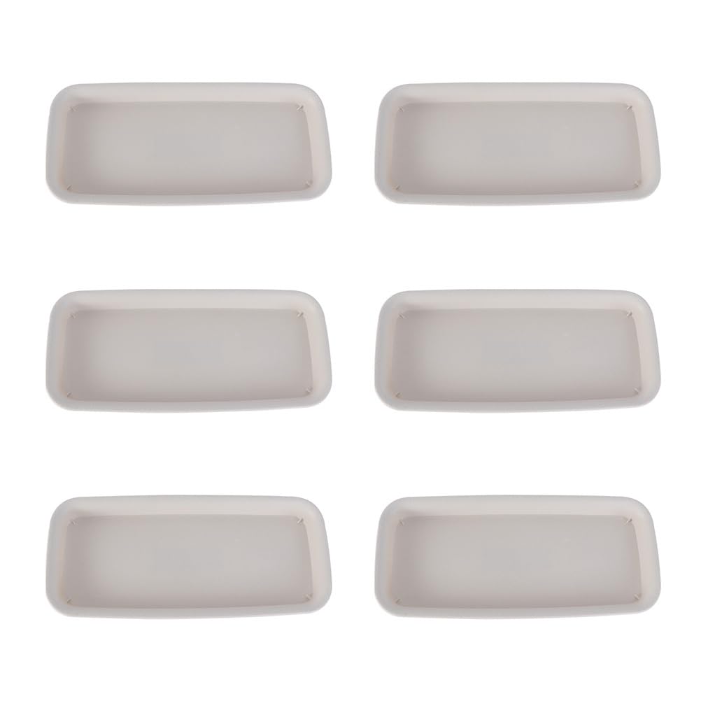 6PCS Rectangular Plastic Plant Saucers Tray Drip Tray Pot Saucer for Flower Pot Drip for Window Sill Window Shelf 9.73"x4.33"x0.86"