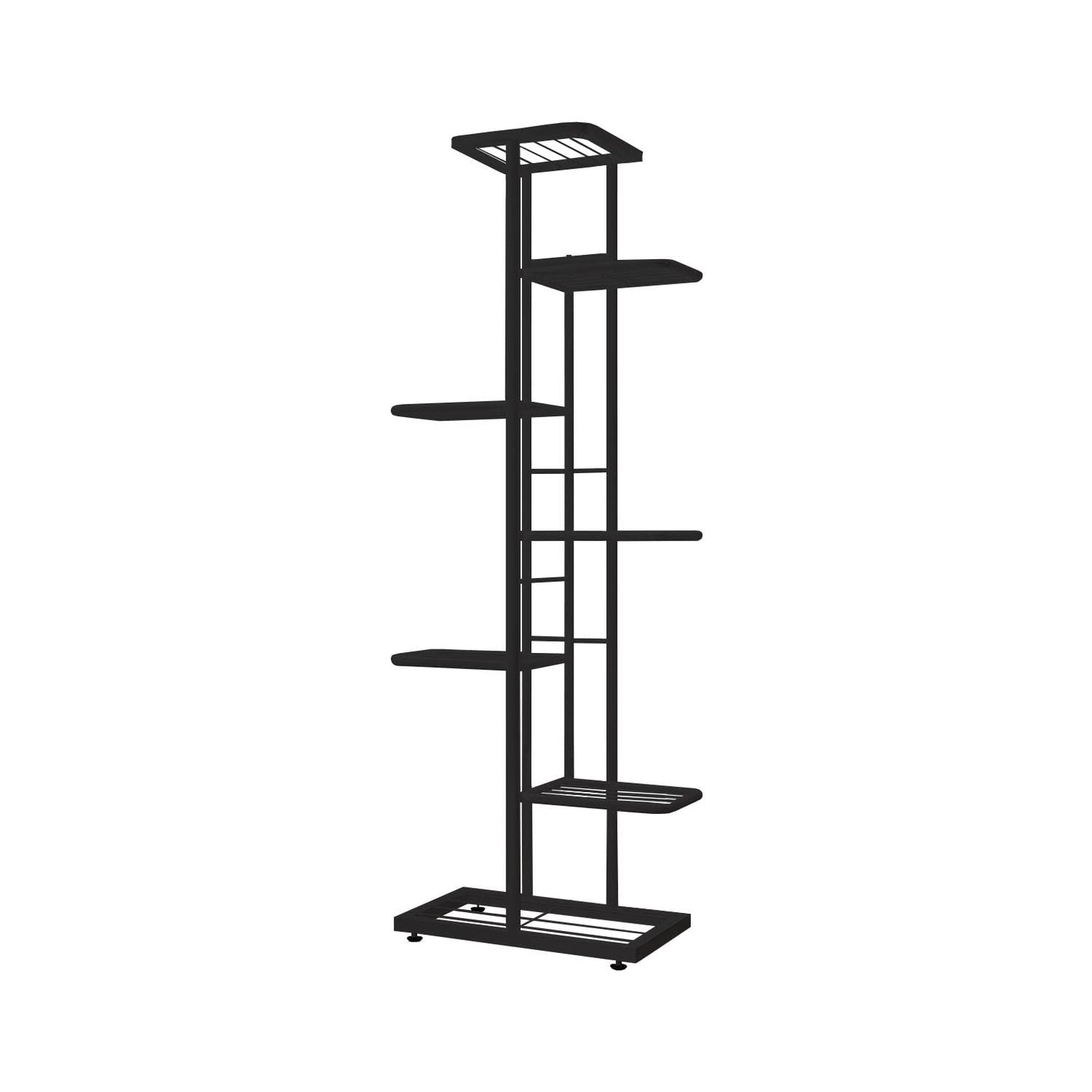 MTB Garden 7 Tier Metal Plant Stand for Indoor Outdoor Flower Pot Display Planter Shelf, Charcoal Grey