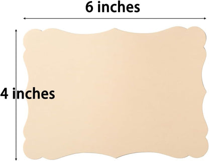 50 Pack Blank Kraft Cards Cardstock Thick Paper Brown Greeting Cards for DIY Gift Card Menus, Baby Shower and Wedding Invitations (Brown, 4x6IN)