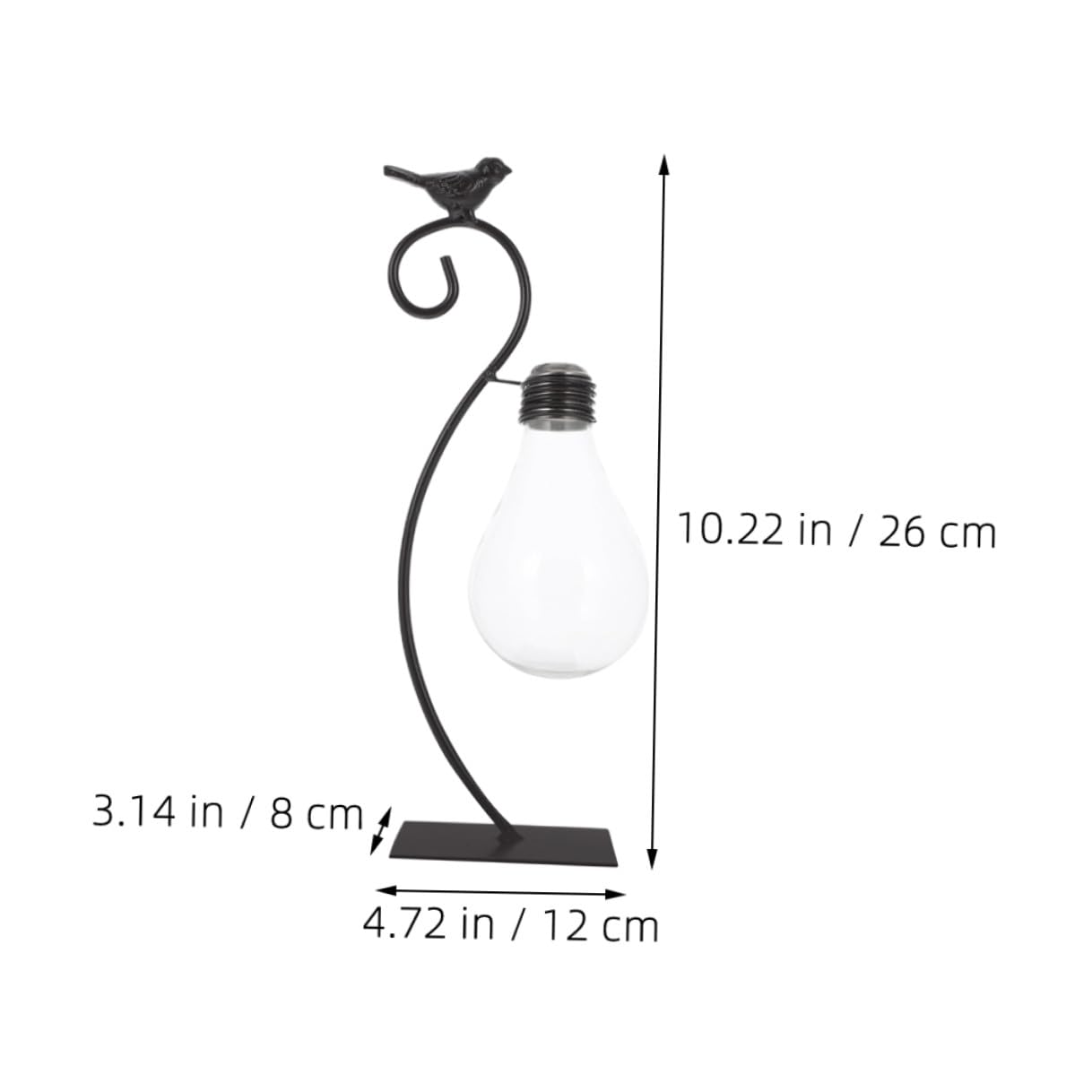 MAGICLULU Creative Hydroponic Glass Small Vase with Metal Stand, Decorative Tabletop Bird Plant Terrarium for Home Décor and Modern Living Room Centerpiece