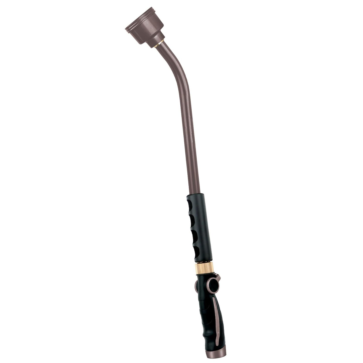 RESTMO Long Watering Wand, 24 Inches Gentle Soft Full Shower Sprayer Wand with Thumb Flow Control, Heavy Duty Metal Hose Wand for Hanging Baskets, Shrubs, Plants, Flowers, Garden and Lawn, Bronze