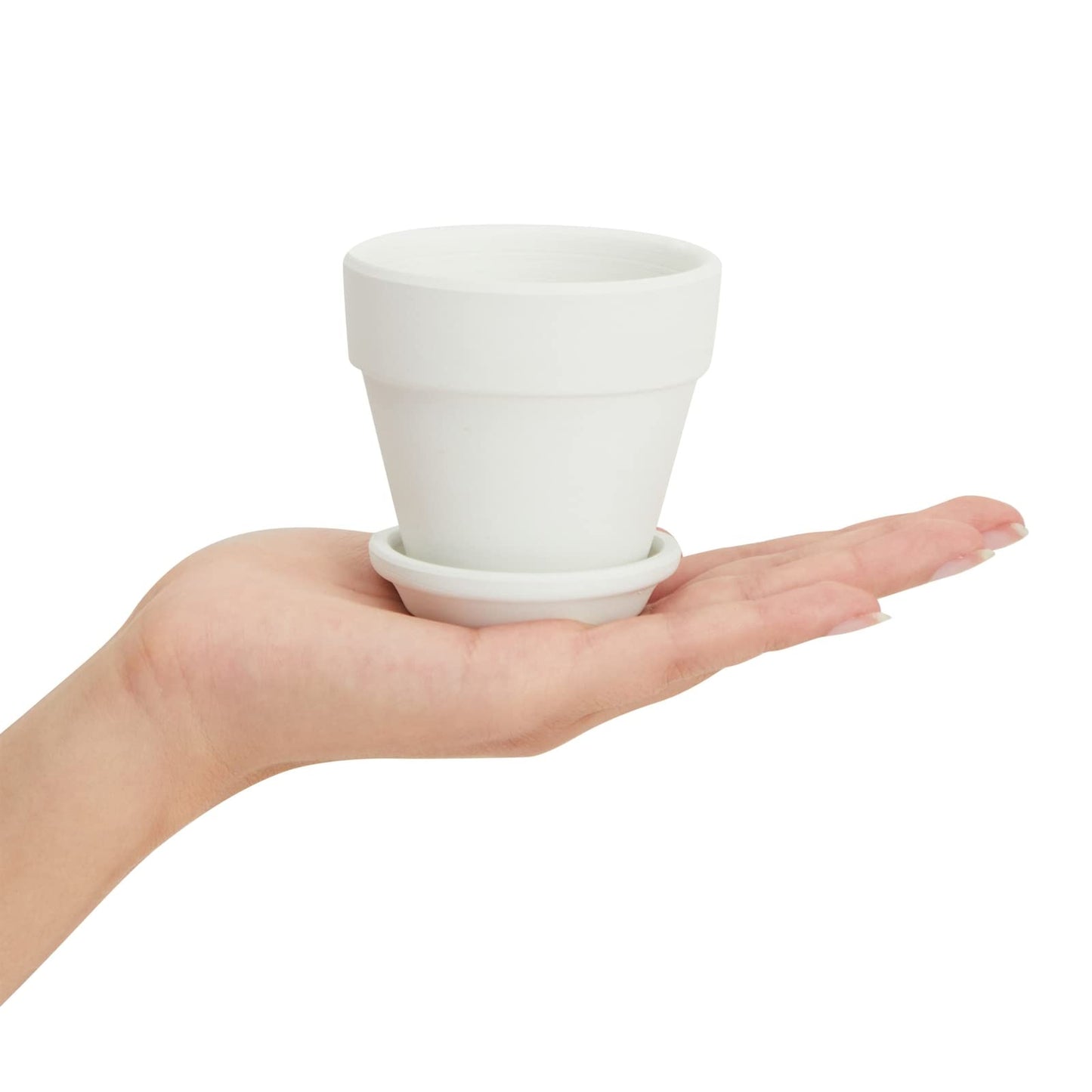 Juvale Mini Terracotta Pots - Pot with Drainage Hole - Versatile Succulent & Herb Planter - Paintable White Planter for Custom Decor - Pack of 12, White, 2.9 x 2.9 x 2.5 in