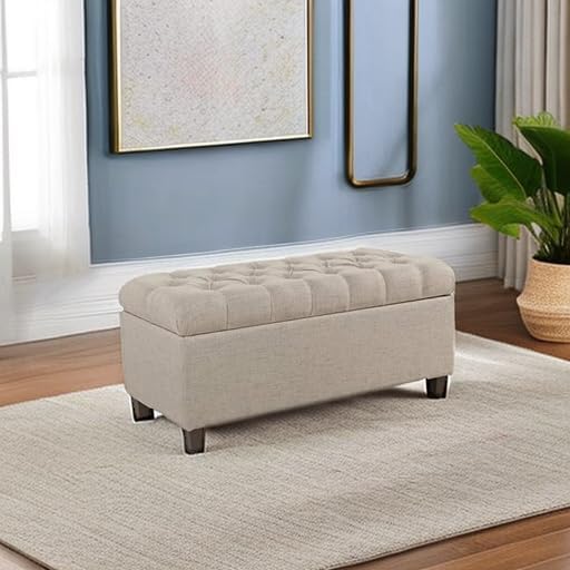 Homepop Home Decor | Tufted Ainsley Button Storage Ottoman Bench