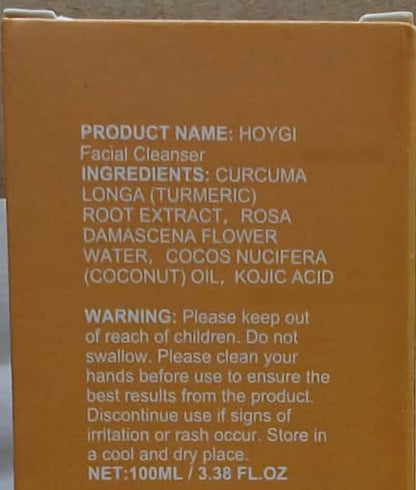 Turmeric Face Wash with Brush, Turmeric Foaming Facial Cleanser for All Skin, 3.38 Fl Oz/pcs