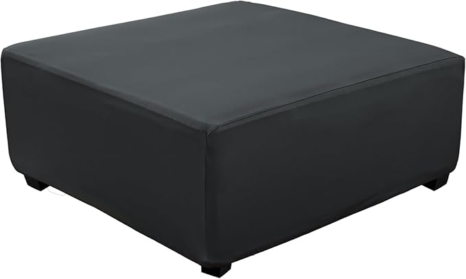 Super Stretch 40x40x15 inch Square Ottoman Cover- Soft Form Fit Ottoman Cover