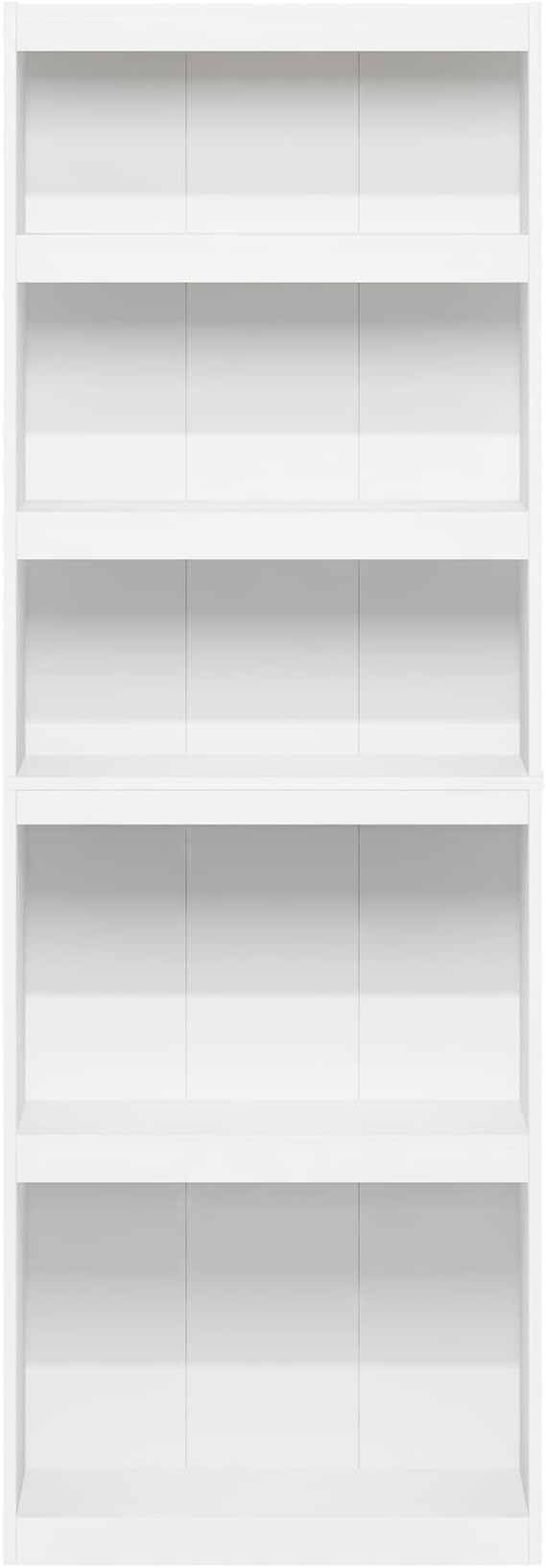 Furinno JAYA Book Shelf, 5-Tier Bookshelf, Enhanced Home Bookcase
