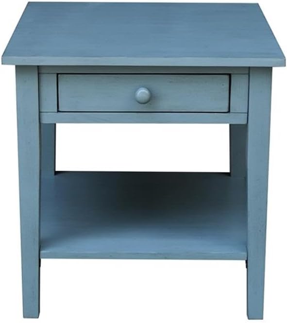 IC INTERNATIONAL CONCEPTS Spencer Blue Wood End Table
