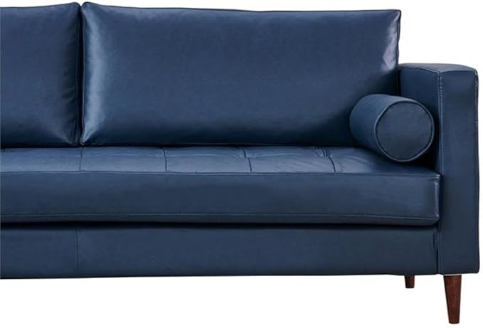 Pemberly Row Eco Leather Sofa, High Density Foam Cushion, Hardwood Frame