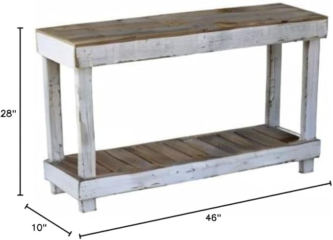 Mcchristian 46" Solid Console Table, Reclaimed Wood, Pine Top