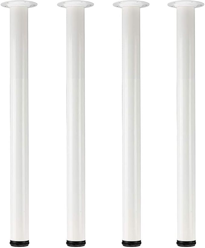QLLY 28 inch Adjustable Metal Desk Legs, Heavy Duty Furniture Table Legs