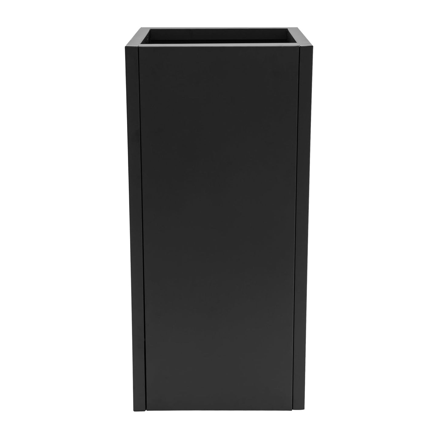 Pinelicorn Tall Square Metal Planter with Removable Insert Shelf 14" L x14 W x 30" H, Outdoor Planters with Drainage Holes, Heavy Duty Steel Flower Pots for Patio, Yard, Garden
