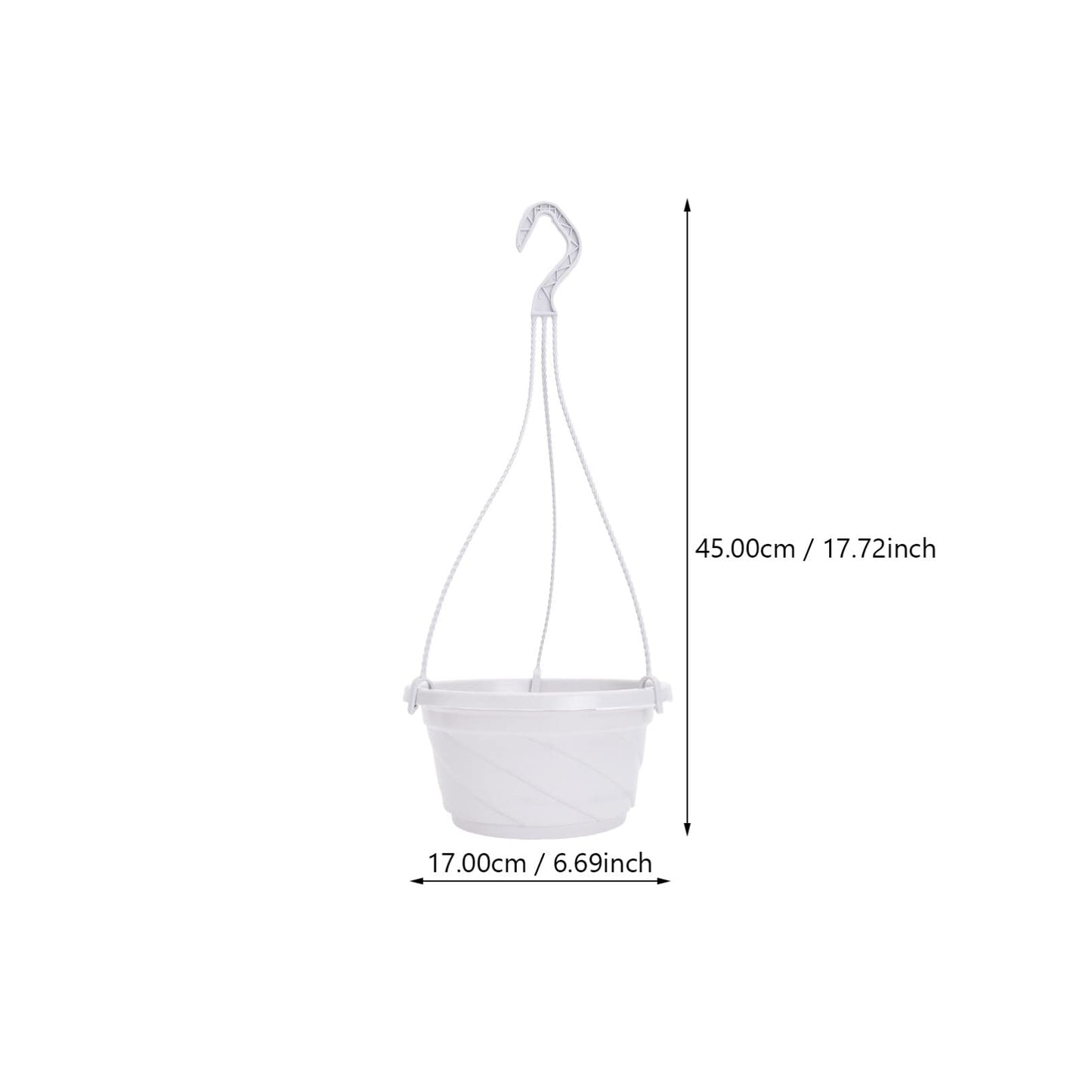 Toddmomy 10Pcs Plastic Hanging Planter with Hooks, Hanging Orchid Pot Flower Pots Baskets Nursery Planter Holder for Plants Outdoor Indoor Garden Balcony