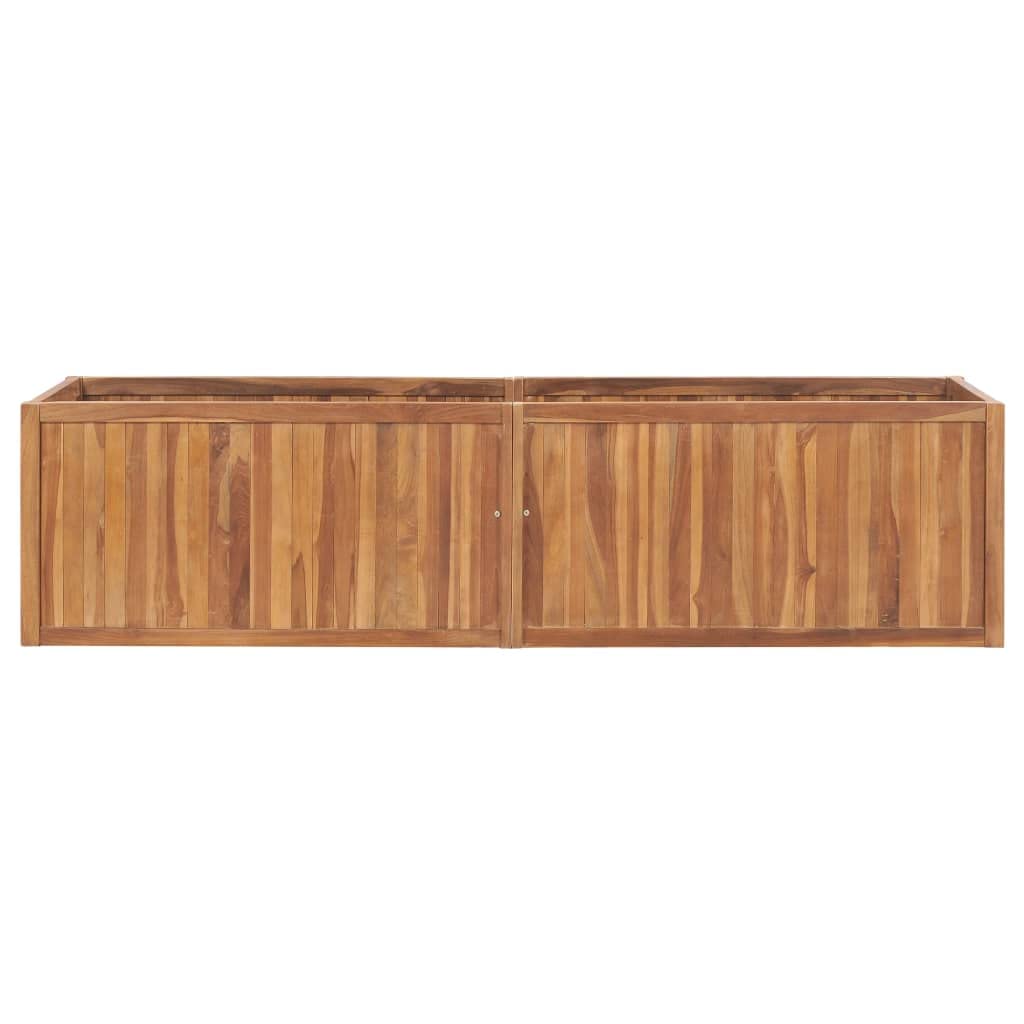 YNGBHFNOP Large Outdoor Raised Garden Bed Planter Box, Natural Solid Teak Wood Rectangular Flower Box for Patio Balcony Terrace, Durable Elevated Planter for Vegetables Herbs Plants, Easy Assembly