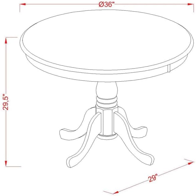 East West Furniture AMT-ABL-TP Antique Kitchen Dining Table