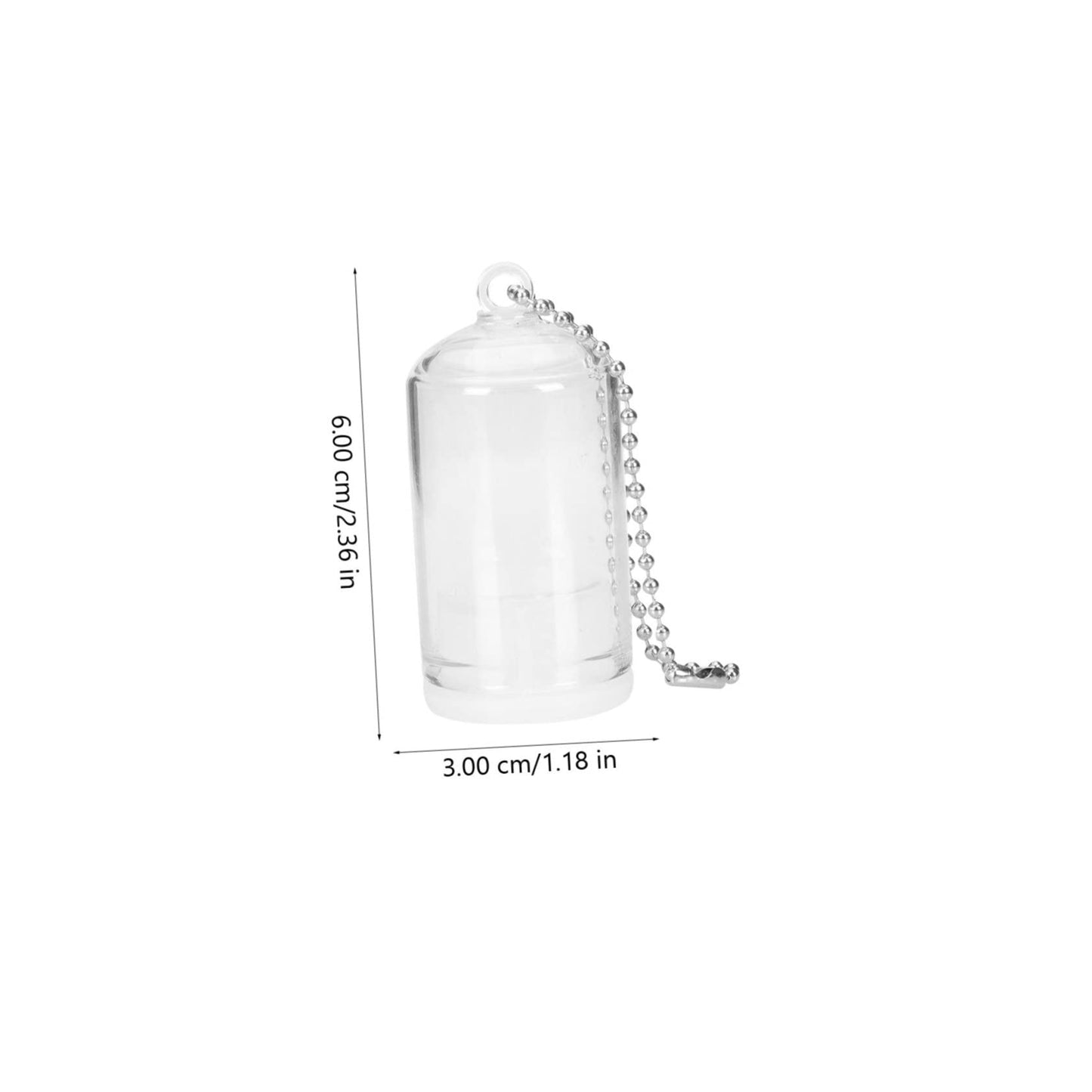 Totority 5pcs Mini Terrarium Keychain Pendant Creative Cactus Glass Cover Ornament for Bags Backpacks and Purses Lightweight and Portable Decor No Plants Included