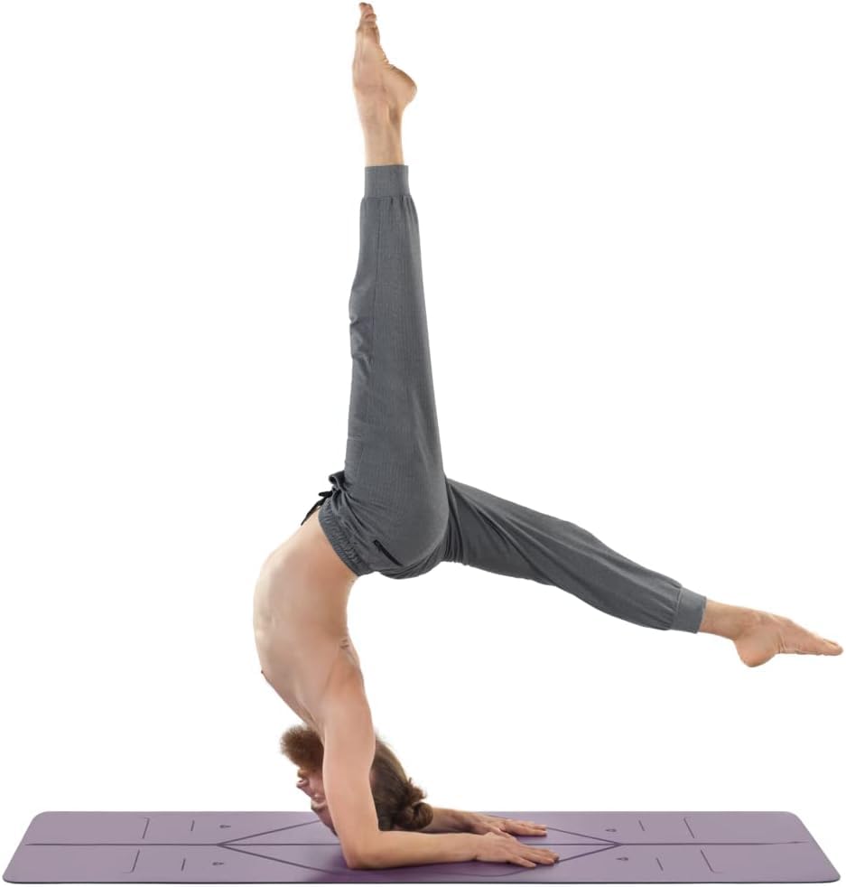 Liforme Travel Yoga mat – Patented Alignment System, Warrior-Like Grip, Non-Slip, Eco-Friendly, Ultra-Lightweight and Sweat Resistant, Made with Natural Rubber