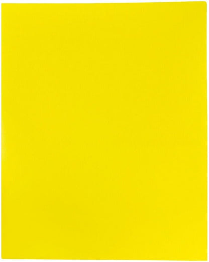 JAM PAPER Plastic 2 Pocket POP Folders - Durable School Folders - Yellow - 3/Pack