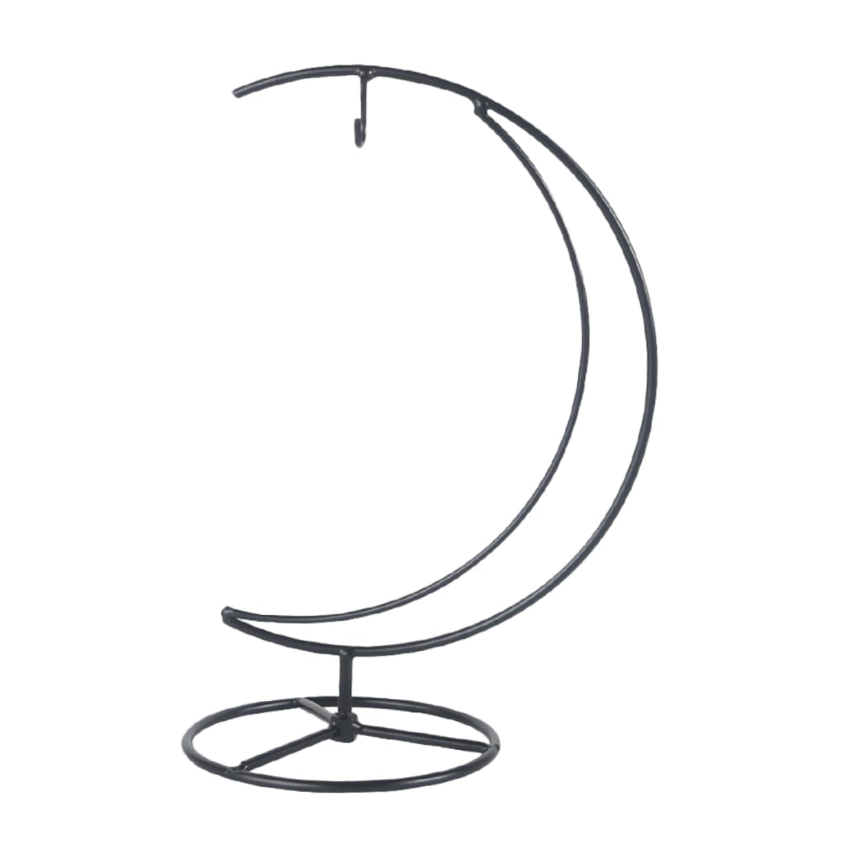 VALICLUD Creative Moon Pendant Ornament Display Stand Sturdy Iron Plant Holder for Glass Ornaments and Terrariums Compact Decorative Rack for Home Office Balcony and Party Use