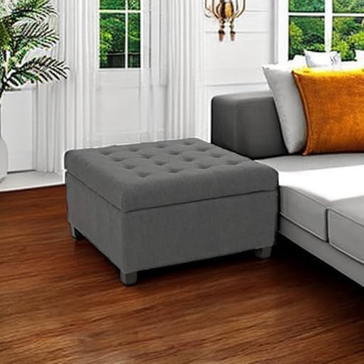 Christopher Knight Home Hedda Tufted Fabric Storage Ottoman