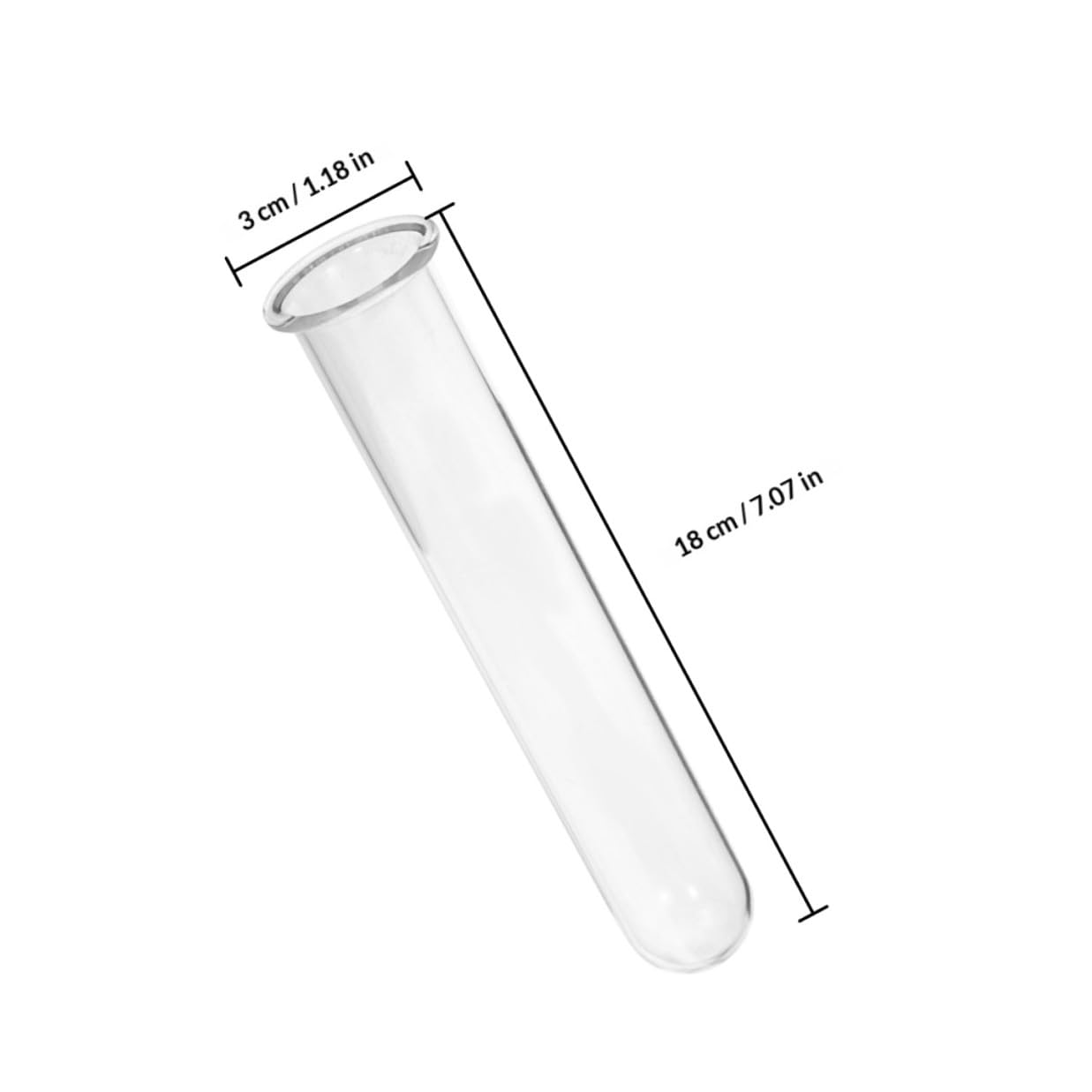 JOINPAYA 4pcs Glass Propagation Tubes Hydroponic Plant Test Tube Vases 2.5x3x18cm for Desktop Terrarium and Wall Terrarium Supplies