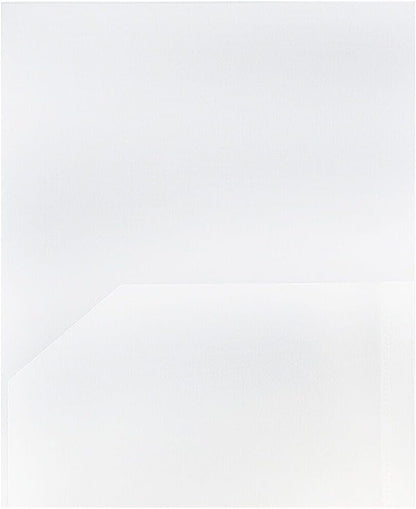 JAM PAPER Plastic 2 Pocket POP Folders - Durable School Folders - Clear - Bulk 48/Pack