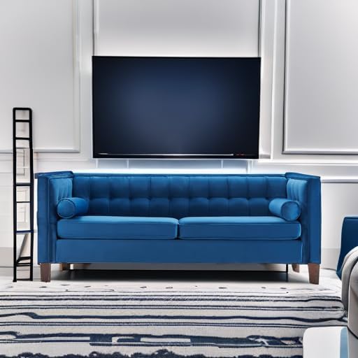 Dreamsir 78'' W Velvet Sofa, Mid-Century Modern Love Seats Sofa Furniture