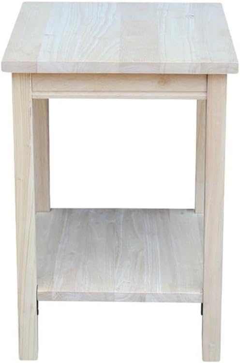 International Concepts Portman Accent Table 16"W × 14"D × 20"H, Solid Parawood