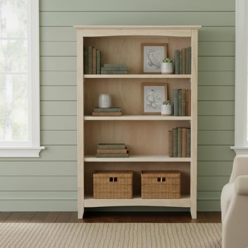 International Concepts Shaker Bookshelf, 48-Inch High, Adjustable Shelves