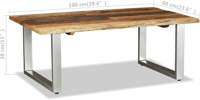 SKM Coffee Table Solid Reclaimed Wood 39.4"x23.6"x15"