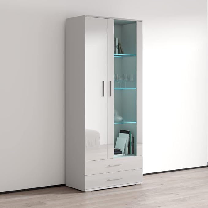 Meble Furniture Soho S6 2D2S Modern Freestanding Bookcase — Customizable