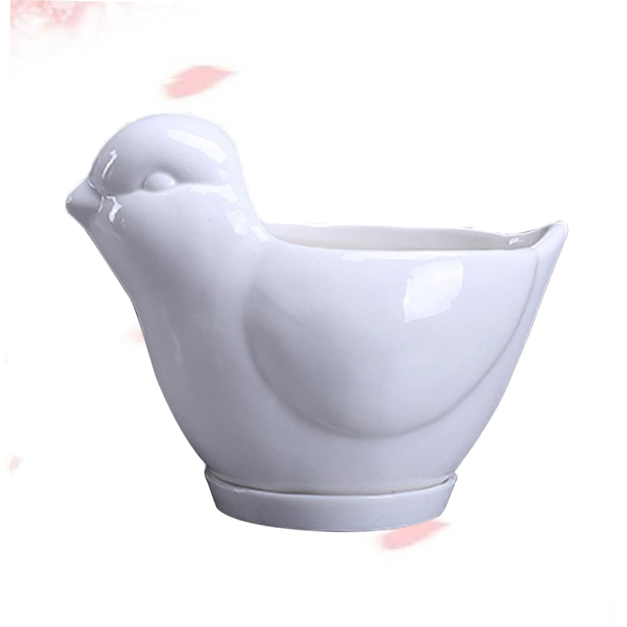 Toddmomy 1pc Ceramic Bird Shape Flower Pot Succulent Plant Pot Desktop Decor Home Office Garden Fairy Garden Accessories