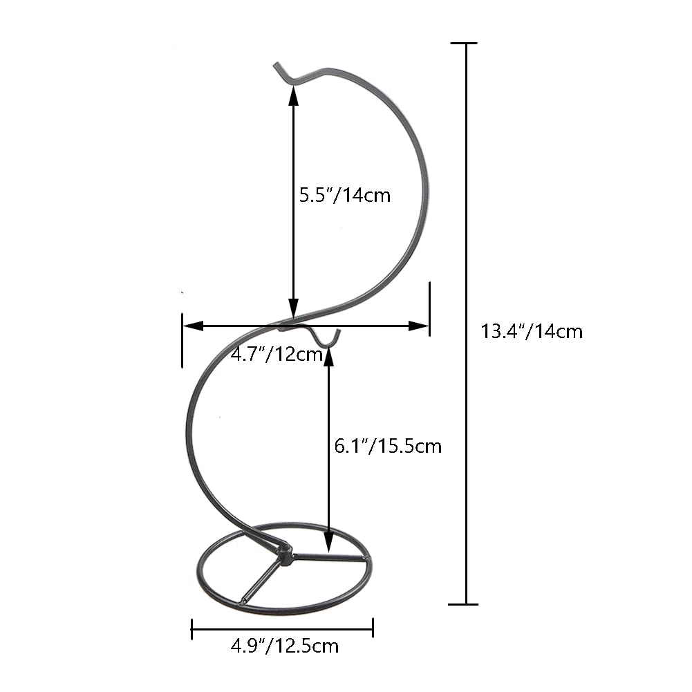 YY YEARCHY Ornament Display Stand Iron Pothook Stand for Hanging Globe Air Plant Terrarium, Witch Ball, Christmas Ornament and Home Wedding Decoration(13.4*4.9", 2PCS)