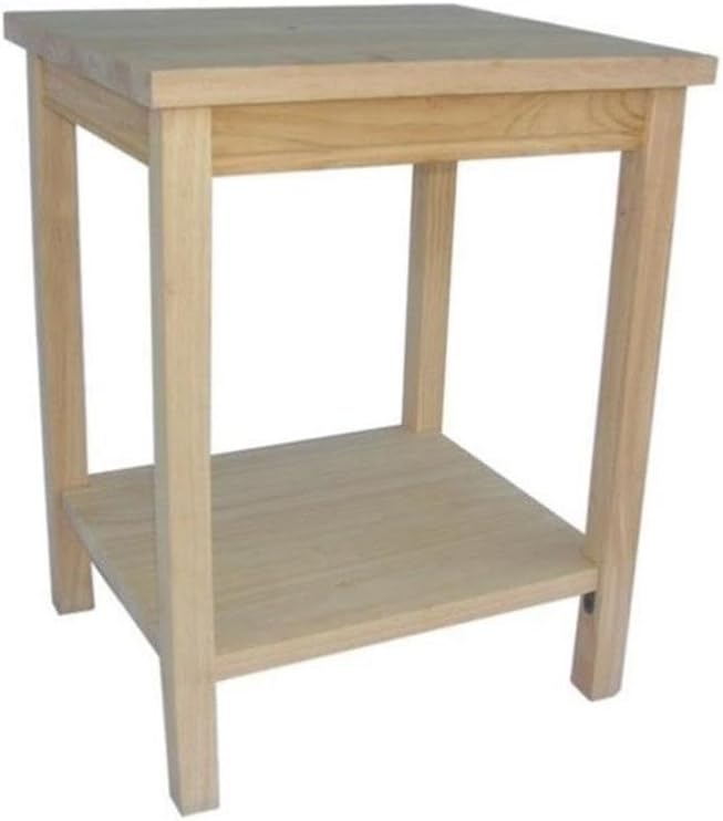 International Concepts Portman Accent Table 16"W × 14"D × 20"H, Solid Parawood
