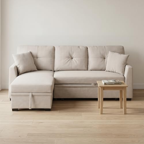 Convertible Sofa Bed, L Shape Sleeper Sofa