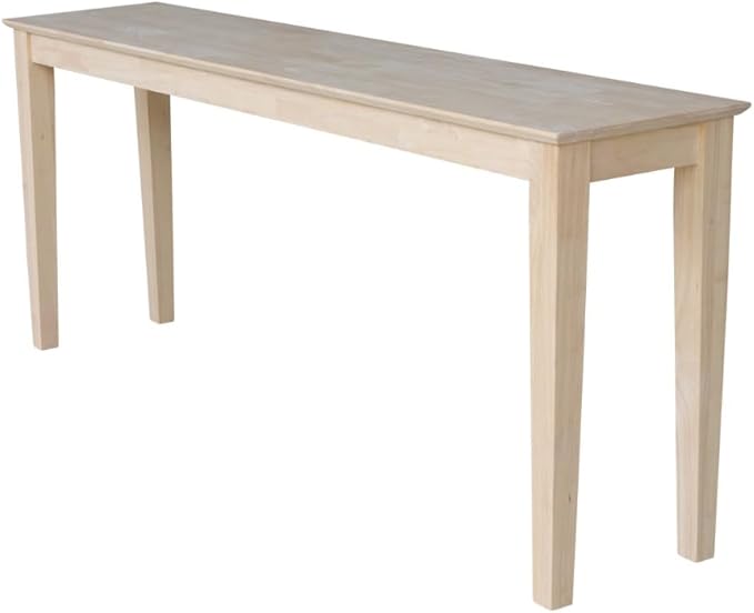 International Concepts Shaker Console Sofa Table, 72-Inch Long, Solid Parawood