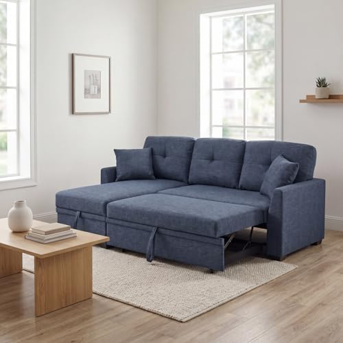 Convertible Sofa Bed, L Shape Sleeper Sofa