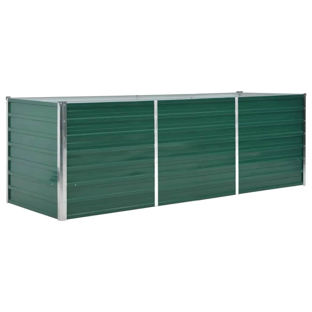 SKM Raised Bed Green Galvanized Steel 94.5x31.5x30.3 in Raised Bed,Green (Weight 30.86KG)