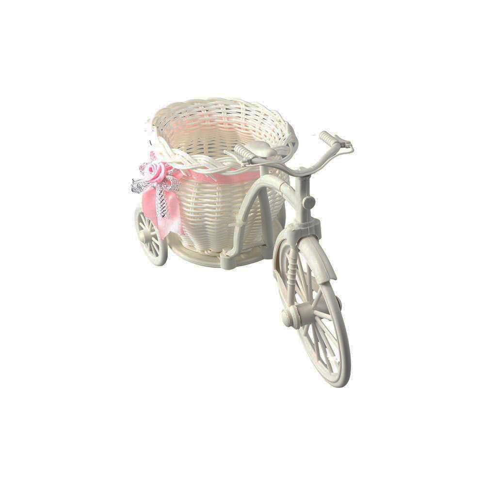 Kopida Bicycle Artificial Flower Decor Plant Stand Nostalgic Bicycle Planter Flower Stand Garden Decor for Home Wedding Decoration, Desktop Decoration, 10*7in