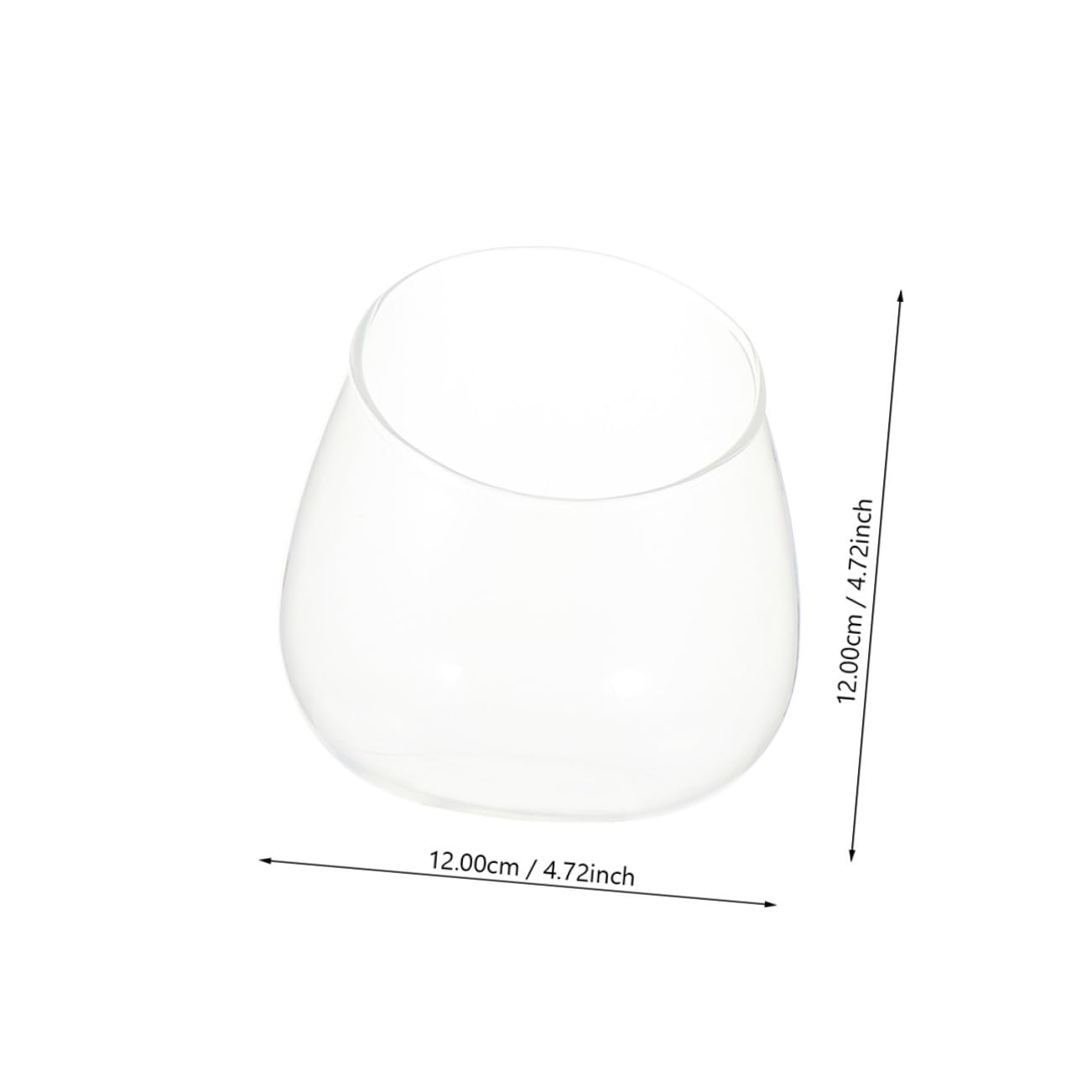 Cabilock 3pcs Glass Slant Cut Micro Landscape Bottles, Ecological Glass Terrarium Jars for Succulent Plant Display, Desktop Home Décor Vases