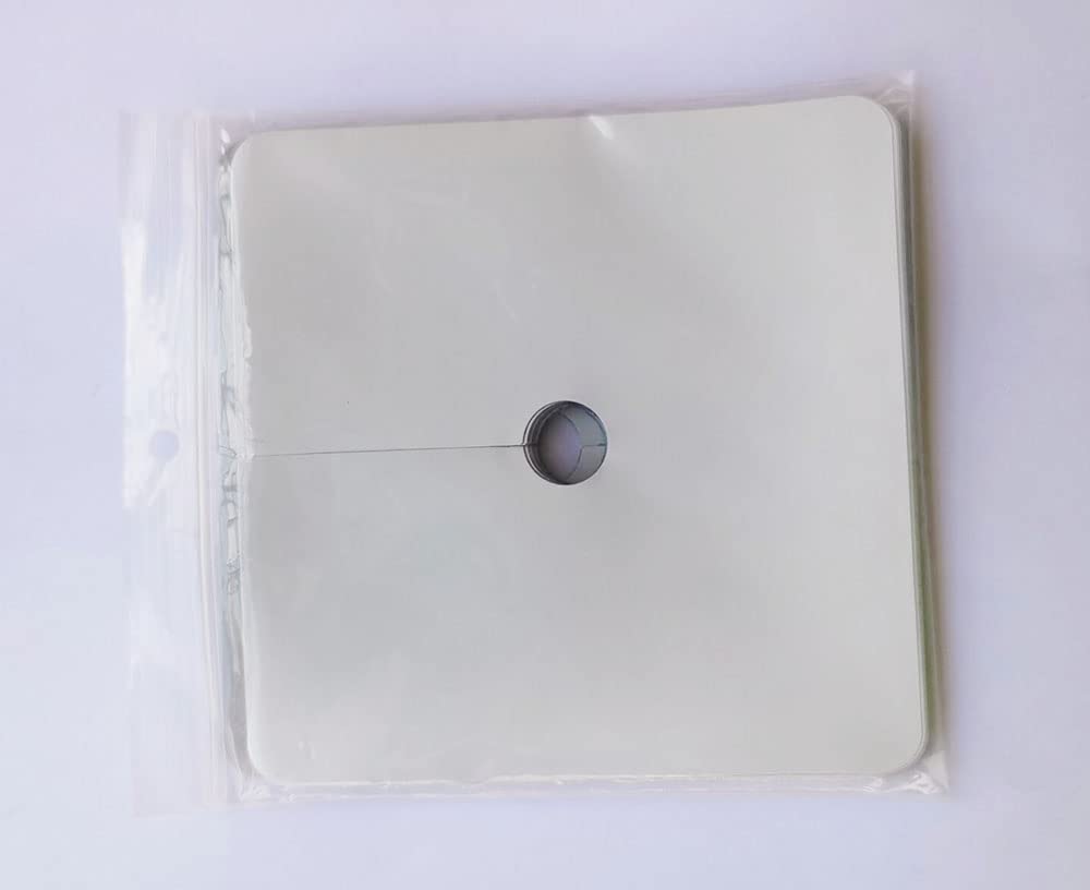 Plant Grow Lids for Pots and Rockwool Blocks (4'' x 4'' Square Block Covers - Packof 120, Black & White)