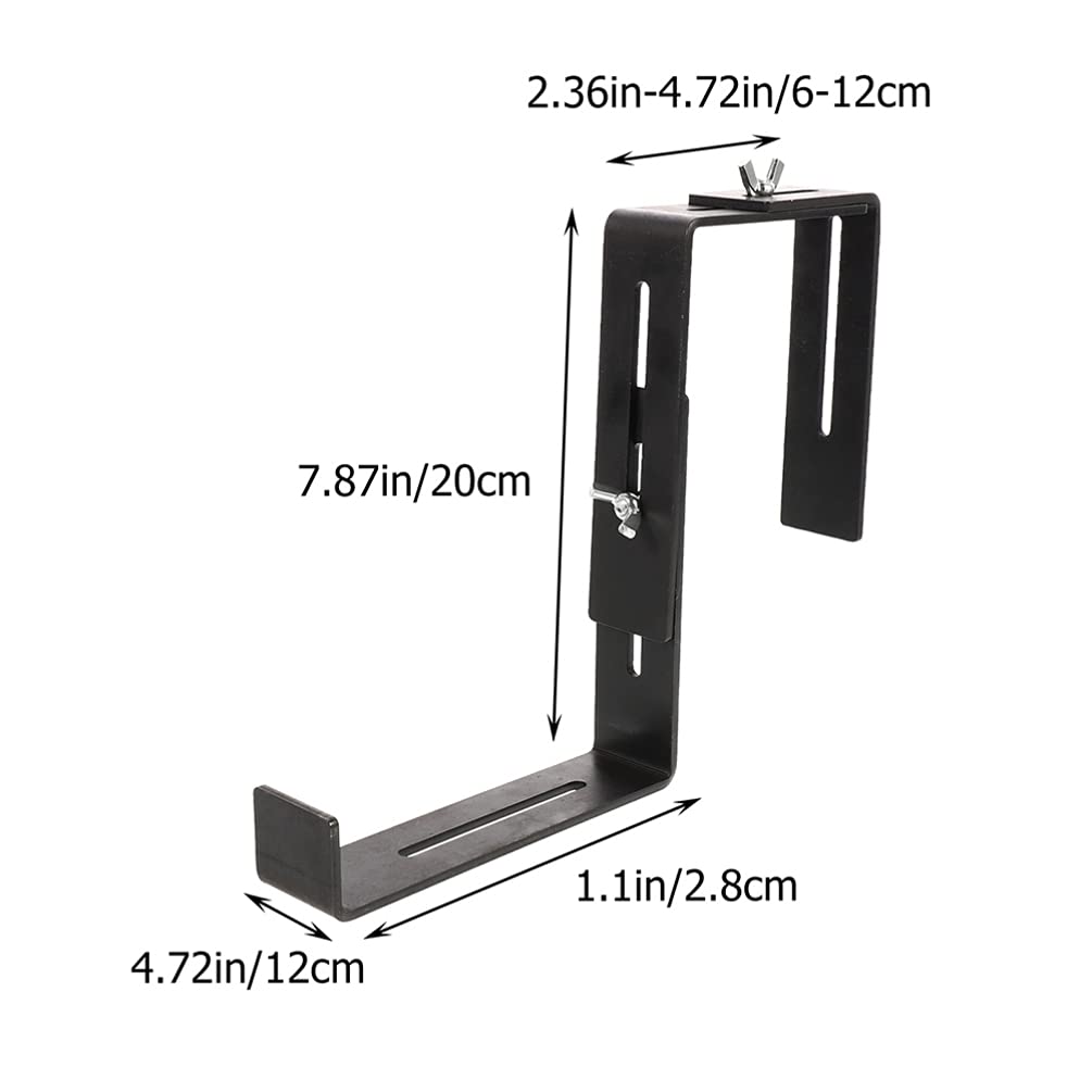 JINZBO Corner Bracket,Shelving Brackets, 4PCS Hanging Plant Bracket Universal Planter Box Bracket Railing Flower Pot Bracket Window Box Bracket