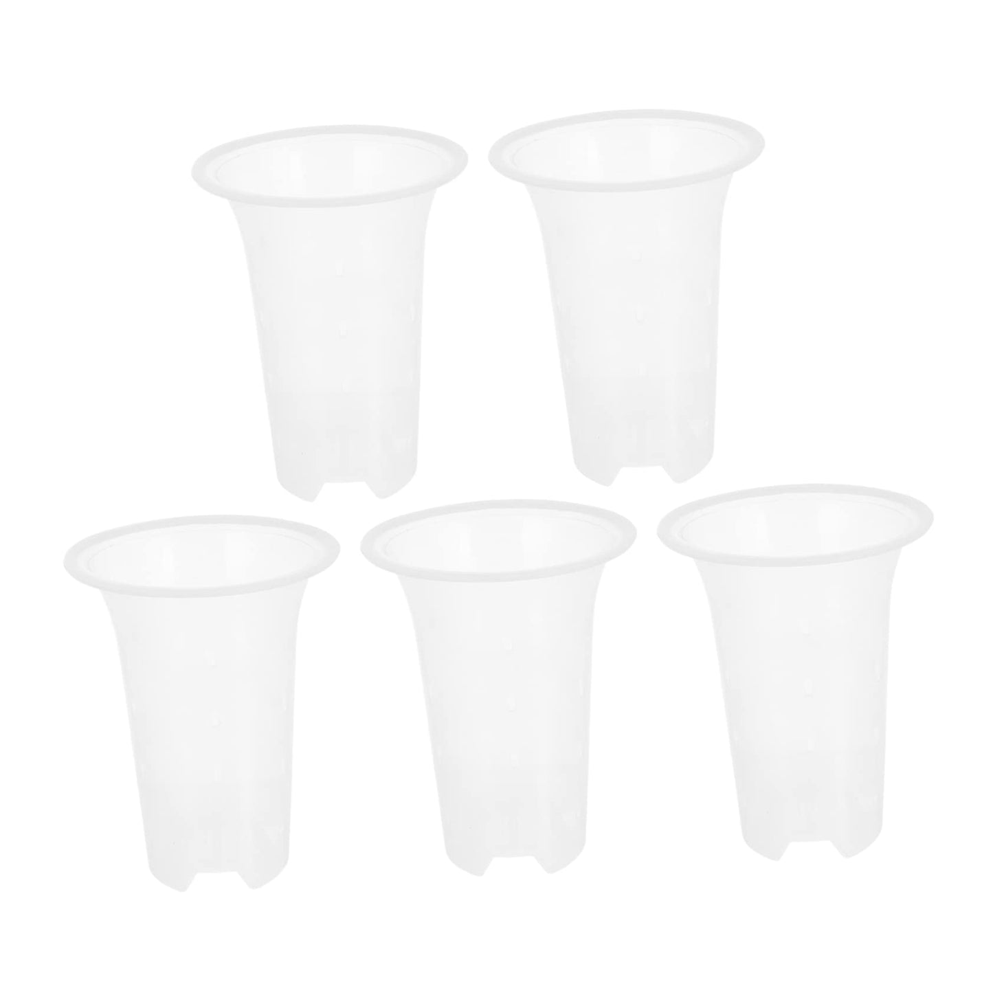Gogogmee 5Pcs Orchid Planting Pots with Drainage Holes Plastic Flower Pots for Indoor Outdoor Gardening and Transplanting Versatile Plant Containers 5X7.67X2.75 Inch