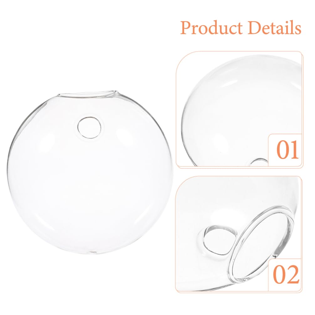 Luxshiny 4pcs Wall Mounted Hydroponic Glass for Indoor Plant Decor Hanging Terrarium for Home Office and Garden -Saving Design for Easy Plant Propagation
