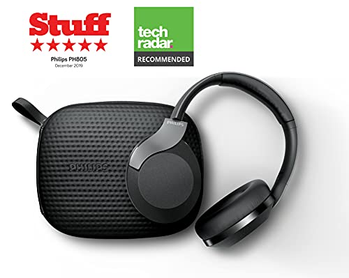 Philips PH805 Active Noise Canceling (ANC) Over Ear Wireless Bluetooth Performance Headphones w/ Hi-Res Audio, Comfort Fit and 30 hours of playtime (TAPH805BK)