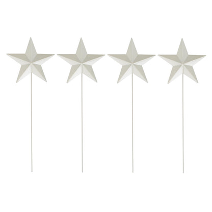 Morning View American Flag Barn Star Garden Stake Set of 4, Metal Patriotic Garden Stake Decorative USA Yard Signs Outdoor US Flags Lawn Porch for 4th of July Memorial Day 15.75 Inches Tall