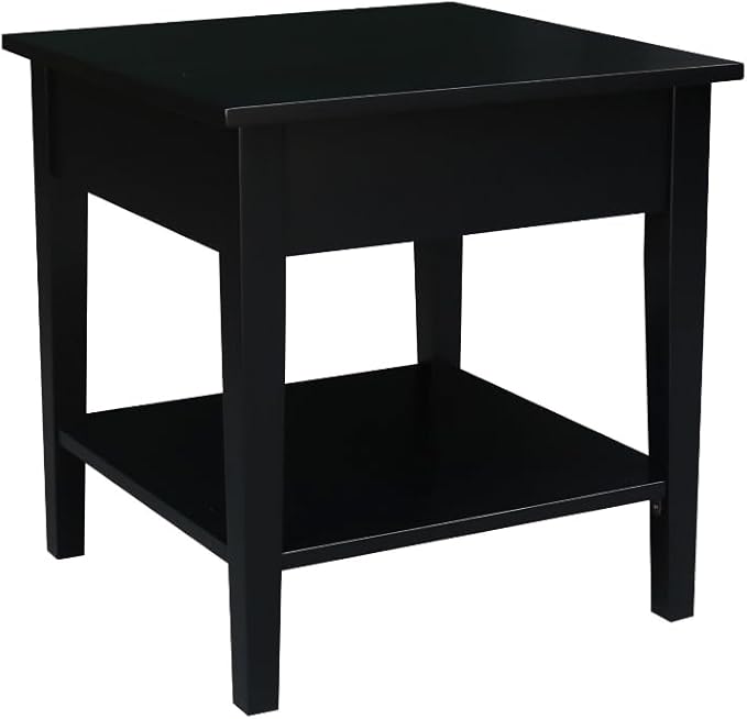 International Concepts Spencer Black Wood End Table