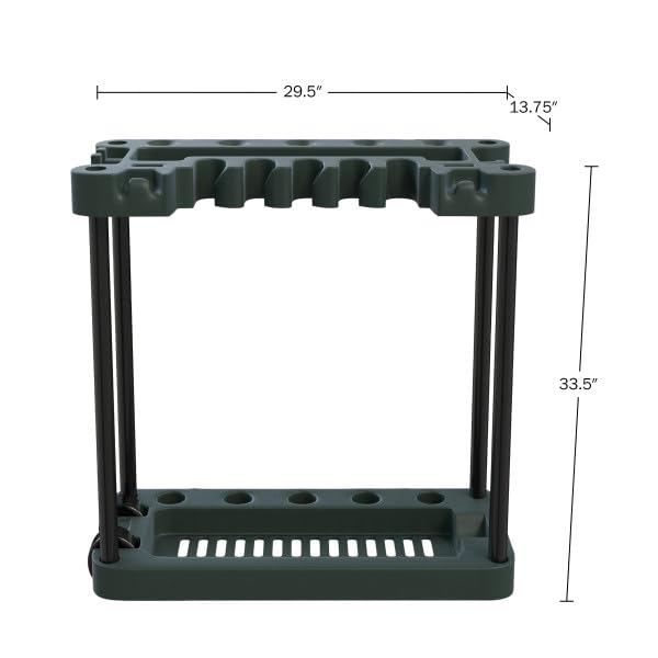 Garden Tool Organizer - Utility Rack, Holds Yard Tools - Garage Organizers and Storage Home Essentials by Stalwart - 40 Yard Tools, UNIT